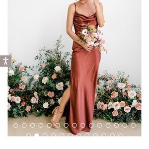 Revelry satin bridesmaid dress